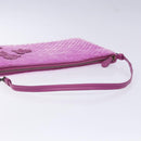 BOTTEGA VENETA Shoulder Bag Velor Purple Auth 139655-7
