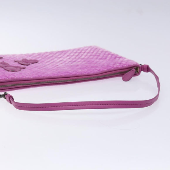 BOTTEGA VENETA Shoulder Bag Velor Purple Auth 139655