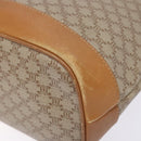CELINE Macadam Canvas Shoulder Bag PVC Beige Gold Auth 139658-9