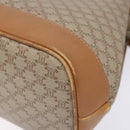 CELINE Macadam Canvas Shoulder Bag PVC Beige Gold Auth 139658-15