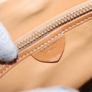 CELINE Macadam Canvas Shoulder Bag PVC Beige Gold Auth 139658-19