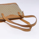 CELINE Macadam Canvas Shoulder Bag PVC Beige Gold Auth 139658-7