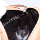 CELINE Macadam Canvas Shoulder Bag Leather Brown Gold Auth 139659-18