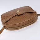 CELINE Macadam Canvas Shoulder Bag Leather Brown Gold Auth 139659-6