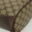 GUCCI GG Supreme Web Sherry Line Bag PVC Beige Gold 41 02 034 Auth 139660-15