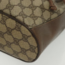 GUCCI GG Supreme Web Sherry Line Bag PVC Beige Gold 41 02 034 Auth 139660-16