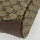 GUCCI GG Supreme Web Sherry Line Bag PVC Beige Gold 41 02 034 Auth 139660-17