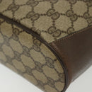 GUCCI GG Supreme Web Sherry Line Bag PVC Beige Gold 41 02 034 Auth 139660-18