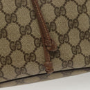 GUCCI GG Supreme Web Sherry Line Bag PVC Beige Gold 41 02 034 Auth 139660-9