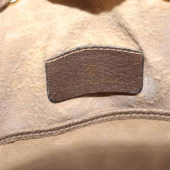 GUCCI GG Supreme Web Sherry Line Bag PVC Beige Gold 41 02 034 Auth 139660