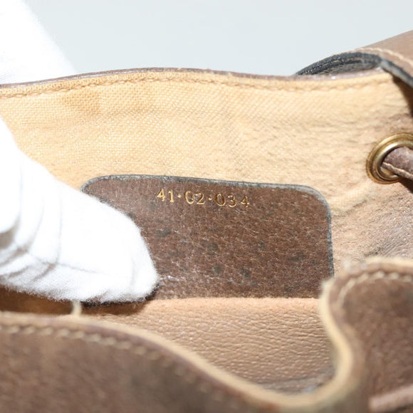 GUCCI GG Supreme Web Sherry Line Bag PVC Beige Gold 41 02 034 Auth 139660