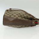 GUCCI GG Supreme Web Sherry Line Bag PVC Beige Gold 41 02 034 Auth 139660-3