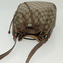 GUCCI GG Supreme Web Sherry Line Bag PVC Beige Gold 41 02 034 Auth 139660-6