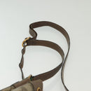 GUCCI GG Supreme Web Sherry Line Bag PVC Beige Gold 41 02 034 Auth 139660-14