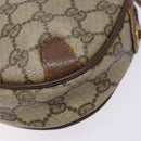 GUCCI GG Supreme Web Sherry Line Bag PVC Beige Gold 156 02 066 Auth 139661-9