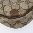 GUCCI GG Supreme Web Sherry Line Bag PVC Beige Gold 156 02 066 Auth 139661-14