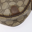 GUCCI GG Supreme Web Sherry Line Bag PVC Beige Gold 156 02 066 Auth 139661-15