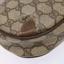 GUCCI GG Supreme Web Sherry Line Bag PVC Beige Gold 156 02 066 Auth 139661-16