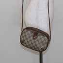 GUCCI GG Supreme Web Sherry Line Bag PVC Beige Gold 156 02 066 Auth 139661-21