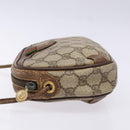 GUCCI GG Supreme Web Sherry Line Bag PVC Beige Gold 156 02 066 Auth 139661-4