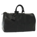 LOUIS VUITTON Epi Keepall 45 Boston Bag Black M42972 LV Auth 139668-1