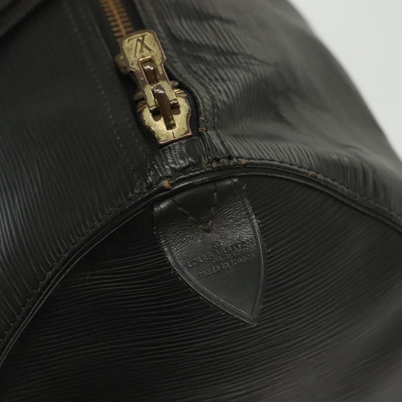 LOUIS VUITTON Epi Keepall 45 Boston Bag Black M42972 LV Auth 139668
