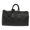 LOUIS VUITTON Epi Keepall 45 Boston Bag Black M42972 LV Auth 139668-13