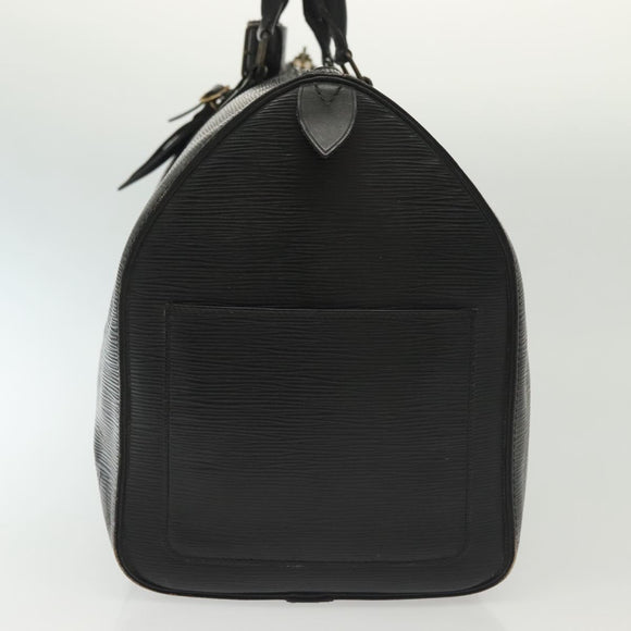 LOUIS VUITTON Epi Keepall 45 Boston Bag Black M42972 LV Auth 139668