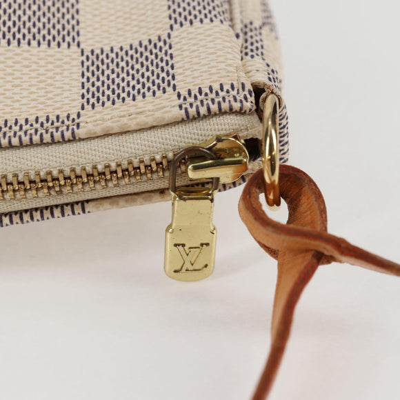 LOUIS VUITTON Damier Azur Pochette Accessoires Pouch N51986 LV Auth 139701V