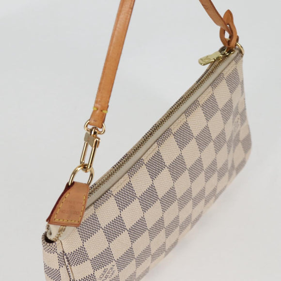 LOUIS VUITTON Damier Azur Pochette Accessoires Pouch N51986 LV Auth 139701V