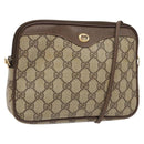 GUCCI GG Supreme Shoulder Bag PVC Beige Gold 97 02 068 Auth 139727-1