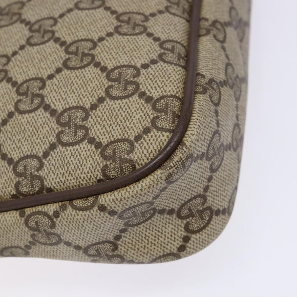 GUCCI GG Supreme Shoulder Bag PVC Beige Gold 97 02 068 Auth 139727