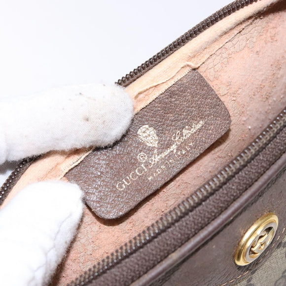 GUCCI GG Supreme Shoulder Bag PVC Beige Gold 97 02 068 Auth 139727