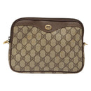 GUCCI GG Supreme Shoulder Bag PVC Beige Gold 97 02 068 Auth 139727-2
