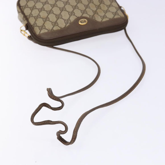 GUCCI GG Supreme Shoulder Bag PVC Beige Gold 97 02 068 Auth 139727