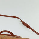 MCM Logogram Vicetos Boston Bag PVC Leather 2way Brown Gold Auth 139728-10