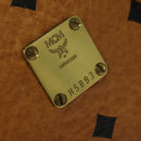 MCM Logogram Vicetos Boston Bag PVC Leather 2way Brown Gold Auth 139728-16