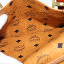 MCM Logogram Vicetos Boston Bag PVC Leather 2way Brown Gold Auth 139728-22