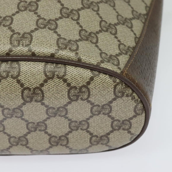 GUCCI GG Supreme Web Sherry Line Shoulder Bag PVC Beige 904 02 081 Auth 139731