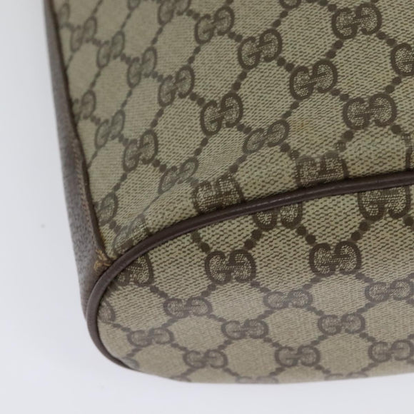 GUCCI GG Supreme Web Sherry Line Shoulder Bag PVC Beige 904 02 081 Auth 139731