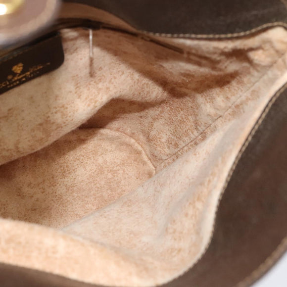 GUCCI GG Supreme Web Sherry Line Shoulder Bag PVC Beige 904 02 081 Auth 139731