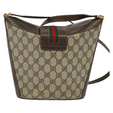 GUCCI GG Supreme Web Sherry Line Shoulder Bag PVC Beige 904 02 081 Auth 139731 - 0