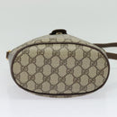 GUCCI GG Supreme Web Sherry Line Shoulder Bag PVC Beige 904 02 081 Auth 139731-5