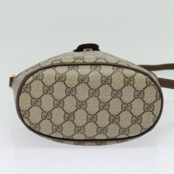 GUCCI GG Supreme Web Sherry Line Shoulder Bag PVC Beige 904 02 081 Auth 139731