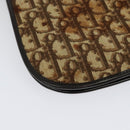 Christian Dior Trotter Canvas Shoulder Bag Brown Gold Auth 139733-15