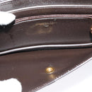 Christian Dior Trotter Canvas Shoulder Bag Brown Gold Auth 139733-11