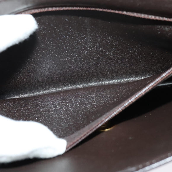 Christian Dior Trotter Canvas Shoulder Bag Brown Gold Auth 139733