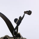 FENDI Zucchino Canvas Shoulder Bag Navy Silver Auth 139734-9