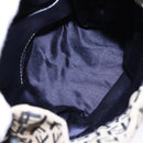 FENDI Zucchino Canvas Shoulder Bag Navy Silver Auth 139734-10