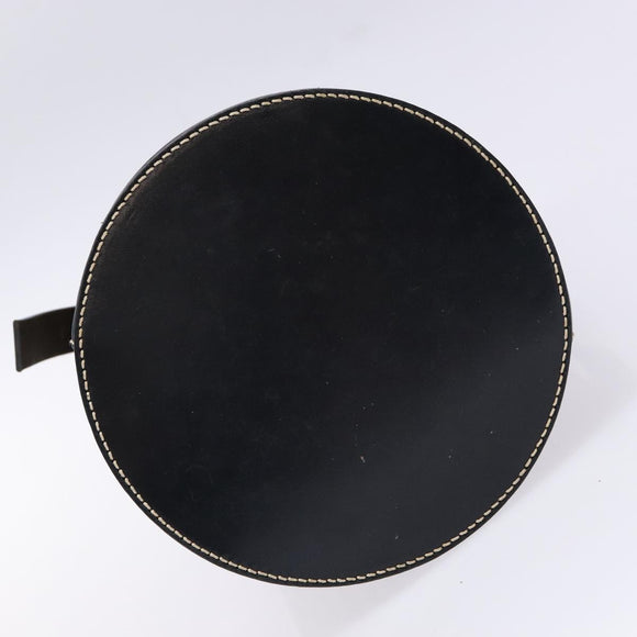 FENDI Zucchino Canvas Shoulder Bag Navy Silver Auth 139734